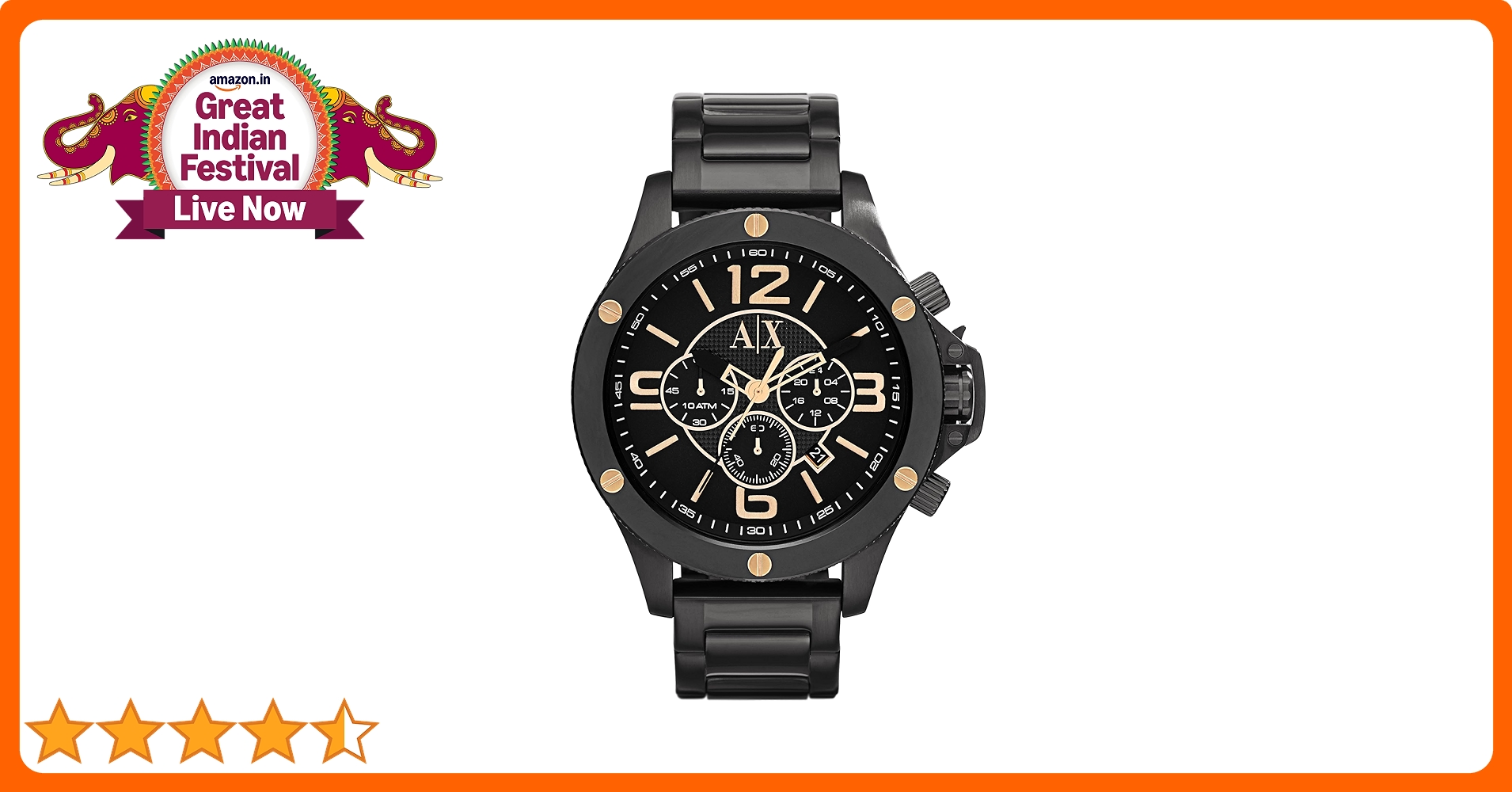 【値下げ】アルマーニ エクスチェンジ　AX1513 Black Watch Amazon.com: Armani Exchange A|X Men's Chronograph Black